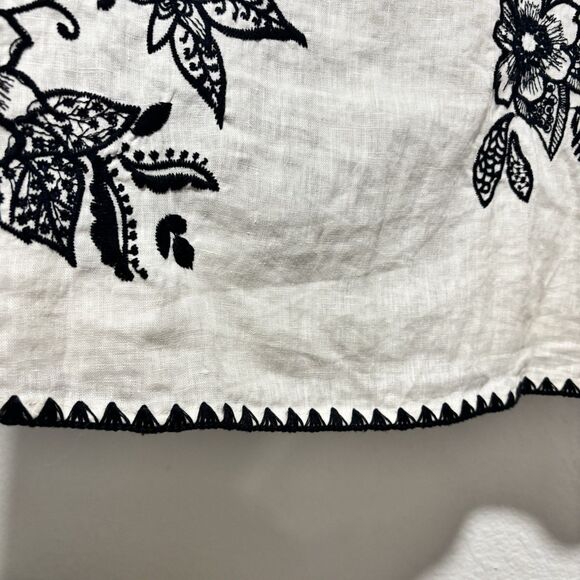 Johnny Was Addison Kimono Sleeve Shirt Floral Embroidery Large Embroidered Sun - Picture 9 of 14